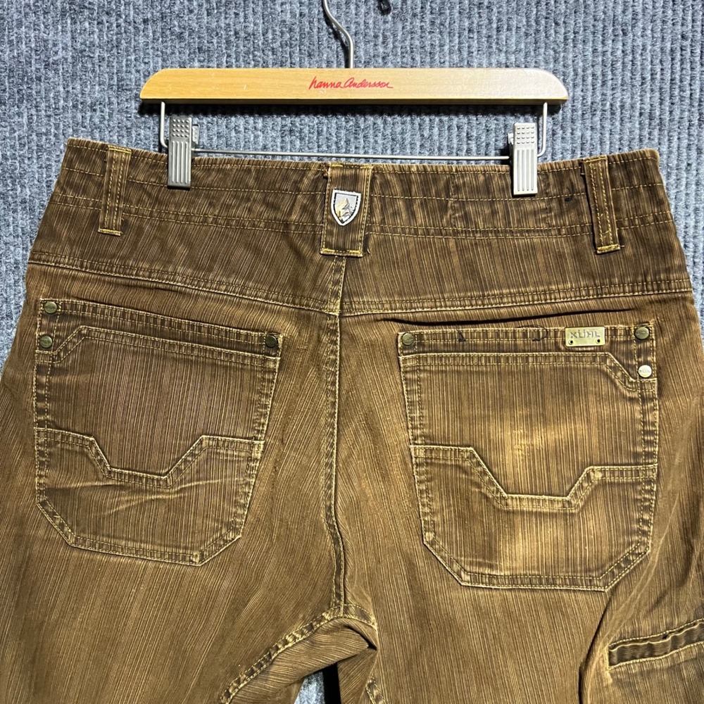KUHL Law Pants Mens 34x32 Brown Corduroy Rugged Outdoor Utility Hiking Trousers - Picture 9 of 12